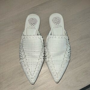 Vince Camuto White mules